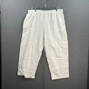 Pantalón Corto Susan Graver Regular Pure Easy Lino Utilitario Blanco, Grande - Imagen 1 de 9