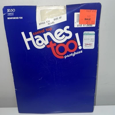 Pantimedias Hanes Control Top Estilo 136 Puntera Reforzada Talla: EF Perla Nuevas en Paquete Foto 1 de 3