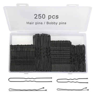 "250 Pcs Hair Pins Silver Bobby Pins for Gray White Hair, Wavy Bobby Pins 2inch - Image 1 of 4