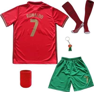 Ronaldo #7 Home Kids Soccer Football Futbol Jersey & Shorts Socks Set Youth S... - Image 1 of 4