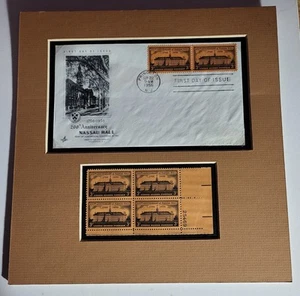 FDOI #1083 Princeton Nassau Hall 1956 Matted 9"x9" FDC - Picture 1 of 6