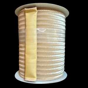 My Texas House 5 In x 20 Ft Ribbon By Erin Vogelpohl Beige Textured Velvet - Picture 1 of 5