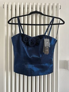 Précis petite blue corset style top size 8 - Picture 1 of 7