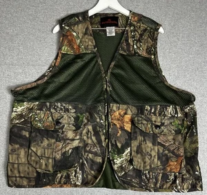 HQ Outfitters Camo Hunting Vest XL 2XL Mossy Oak Mesh Pockets Outdoor Fishing - Picture 1 of 8