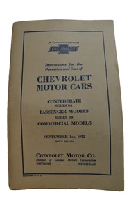1931 Chevrolet Motor Cars Owner Manual Series BA BB Rare Original With Envelope - Picture 1 of 7