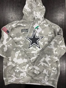 Nuevo suéter con capucha polar para hombre Nike Dallas Cowboys 2024 Salute to Service Club - Imagen 1 de 3
