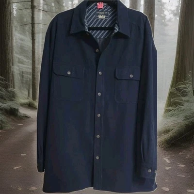 Levi Strauss искусственной замши темно-синий с подкладкой рубашка Shacket размер мужской XL (T2) - Изображение 1 из 4