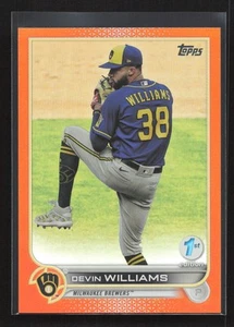 2022 Topps 1st Edition #26 Devin Williams Orange Foil #/75 - Picture 1 of 2