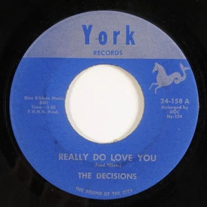 Northern Soul 45 DECISION Really Do Love You YORK HEAR d - Imagen 1 de 2
