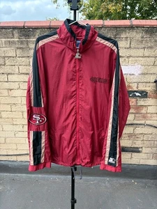 Vintage NFL San Francisco 49ers Starter Jacket (L) Red & Black Very Good Conditi - Picture 1 of 7