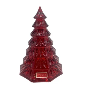 Marquis By Waterford RED Genuine Led Crystal Christmas Tree Sculpture 6.5” - Picture 1 of 8