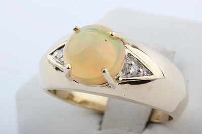 Opal Ring 375 er 9k Gold Brillanten Diamanten - - Bild 1 von 4
