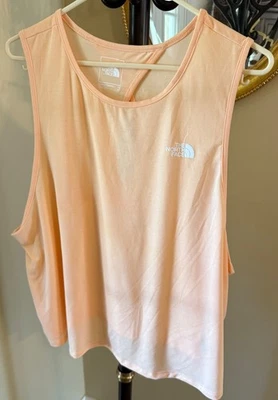 NORTH FACE New! Peach Activewear Tank Top Keyhole Back Deep Armholes NWOT Sz 1X - Image 1 of 4