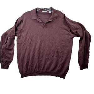 Halogen Women's XL Merino Wool Polo Sweater Made In Italy Long Sleeve Pullover - Picture 1 of 8