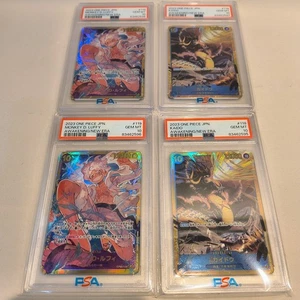 2023 One Piece Card Game Awakening of the New Era SEC Set PSA 10 Luffy & Kaido - Picture 1 of 9