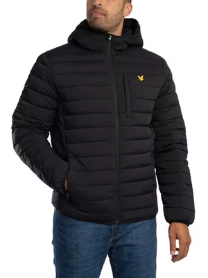 Chaqueta acolchada ligera elástica Lyle & Scott para hombre, negra Foto 1 de 4