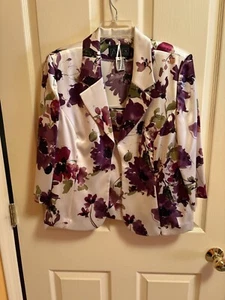 Floral Jacket(XL) With Black Pants(L)-Alex Evenings - Picture 1 of 7