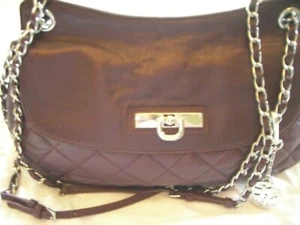 NEU OHNE ETIKETT DKNY LAMM LEDER HANDTASCHE PURSE BORDEAUX - Bild 1 von 9