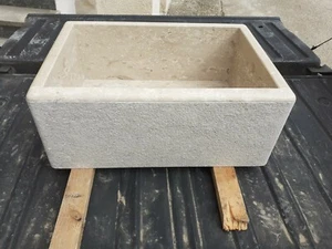 Perlmarmor Waschbecken 50x30x25, Steinspüle, Waschbecken x außen/innen - Bild 1 von 6