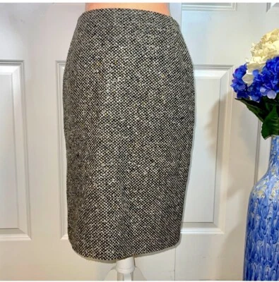 Falda Valentino SPA Cachemira y Lana Gris Neutro Cuadros EE. UU. 12 Hecha en Italia B1 Foto 1 de 4