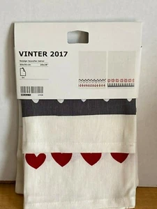 Ikea Dish Towel 2 Pack Dishcloth Red White 20" x 28" Vinter 2017 NEW - Picture 1 of 3