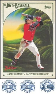 2023 Topps x Bob Ross: The Joy of Baseball Andrés Giménez Guardians #51 - Picture 1 of 2