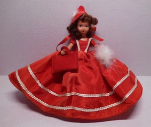 Vintage Nancy Ann Storybook Doll Bisque 6.5" DECEMBER JUST A DEAR #198 Christmas - Picture 1 of 7