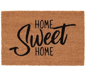 Kokosmatte Tür Fuß Matte HOME SWEET HOME Kokos Abstreifer Vorleger Spruch - Bild 1 von 3