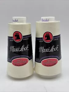 Lot of 2 New Maxi-Lock All-Purpose Spun Polyester Serger Thread - 3000 Yd Cones - Picture 1 of 2
