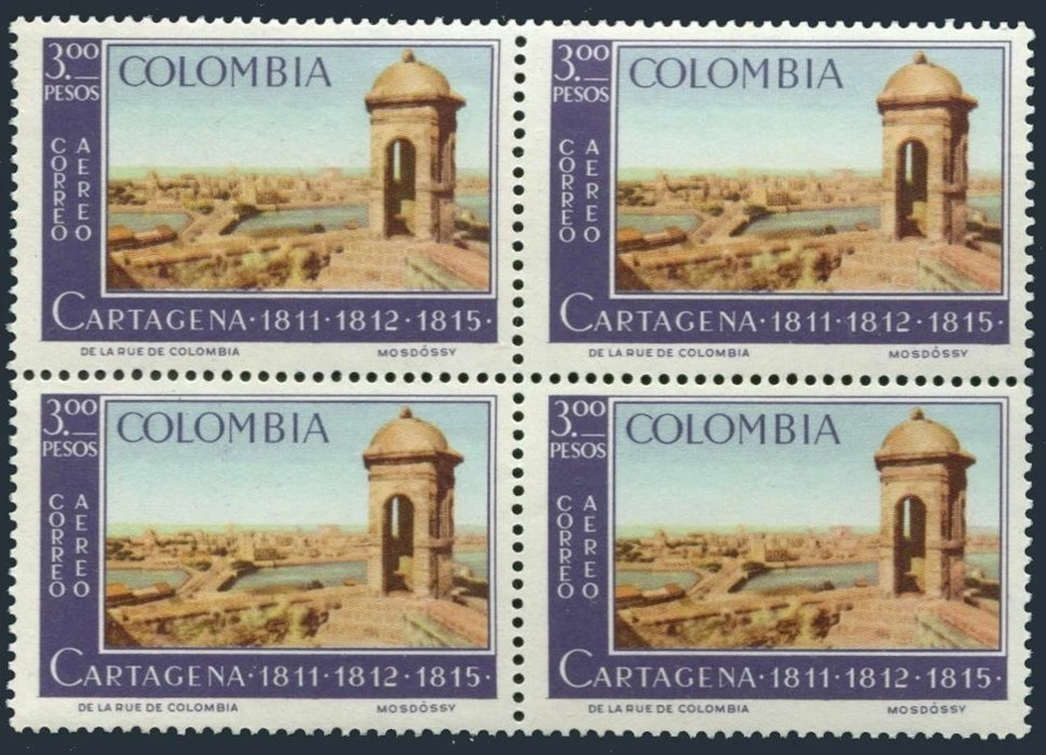 Colombia C461 block/4,MNH.Michel 1054. Cartagena's independence in 1811.1964. - Image 1 of 1