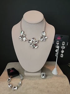 JOYERÍA PAPARAZZI Conjunto Completo de Mezcla de Tendencias ""Diosa Galáctica"" Nuevo con Etiquetas/Tono Plateado - Imagen 1 de 14