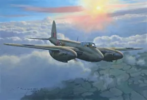 Original Aviation Art: De havilland Mosquito original oil painting - Picture 1 of 3