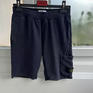 Orig. Stone Island Junior Sweatpants Shorts Gr. 14/170 Jungen dunkelblau TOP - Bild 1 von 12