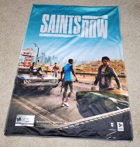 Saints Row Fabric Cloth Promo Display Poster Gamestop 33x24 Rare - Picture 1 of 6