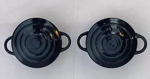 Le Creuset Black Onyx 8 Oz Mini Round Cocotte Petite Dutch Oven Set of 2 NEW - Picture 1 of 11