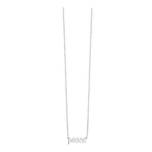 16-18 Zoll "Frieden" Schrift Wort Halskette 925 Sterling Silber - Bild 1 von 1