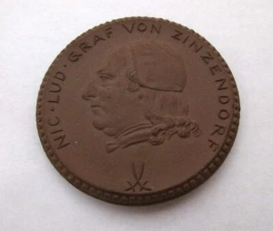 DEUTSCHLAND WEIMAR braunes PORZELLAN 1922 VON ZINZENDORF - Bild 1 von 2