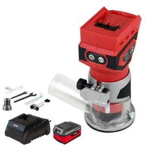 Excel 18V Cordless 1/4" Router Trimmer with 1 x 4.0Ah Battery & Fast Charger - Picture 1 of 8
