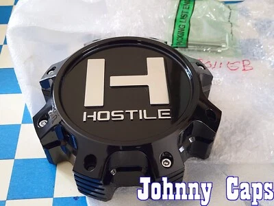 HOSTILE Wheels # HC-8011GB. (8-200/210) NEW GLOSS BLACK Center Cap [JC] (QTY. 1) - Image 1 of 4
