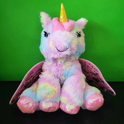 Barbie Unicorn 10" Plush Toy Stuffed Animal Mattel Pastel Sound Works - Image 1 of 2
