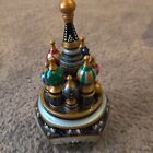 St Basil Cathedral Music Box Zhostovo Flowers Russian Church, Hand Painted