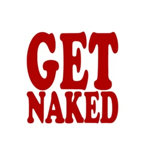 Get Naked Vinyl Sticker decal RED GLOSS 10 x 10 cm - Picture 1 of 2
