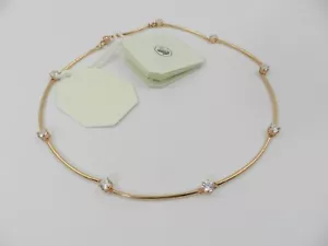 Swarovski Rose Gold-Tone Crystal Studded Choker Necklace, 14-1/8" 5609710 NO BOX - Picture 1 of 4