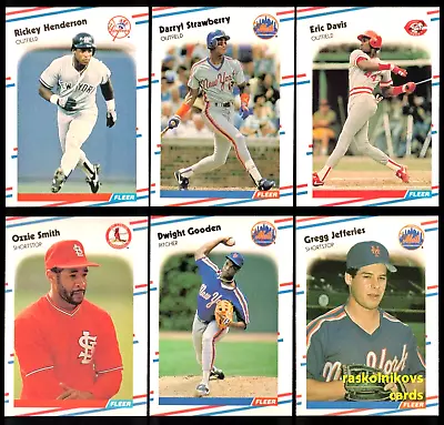 1988 Fleer GLOSSY #1-250 Complete Your Set $2 or 2 Card Minimum LIM-ED YOU PICK! - Image 1 of 2