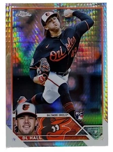 2023 Topps Chrome Prizm Refractor RC DL Hall Baltimore Orioles Card No. 10 - Picture 1 of 2