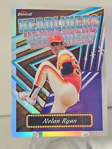 2023 Topps Finest Headliners FH-11 Nolan Ryan - Picture 1 of 2