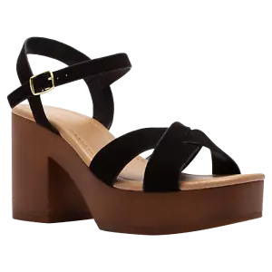 Women's Platform Sandals Open Toe Crisscross Strap Chunky Block Heel Shoes - Picture 1 of 10