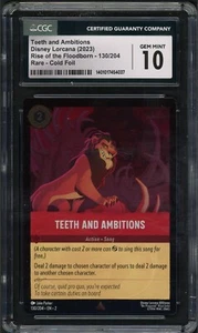 Lorcana CGC 10 Gem Mint Floodborn Rare FOIL Teeth and Ambitions 130/204 - Picture 1 of 2