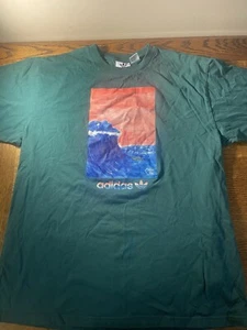 Adidas Jason Dill Green Graphic Wave Tshirt Size L Skateboarding 2021 - Picture 1 of 12