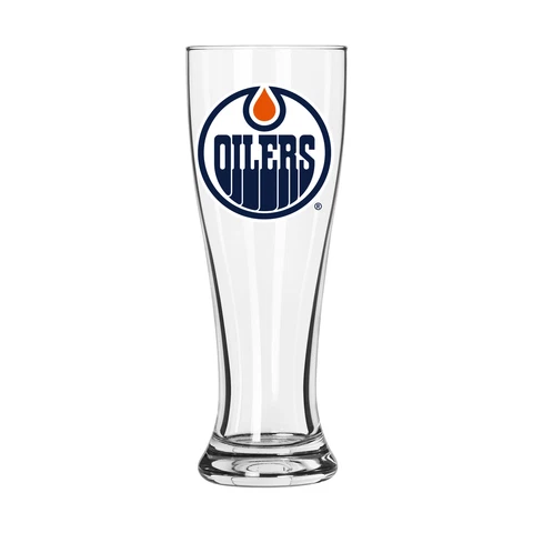Edmonton Oilers Letterman Logo 16oz. Pilsner Glass Cover